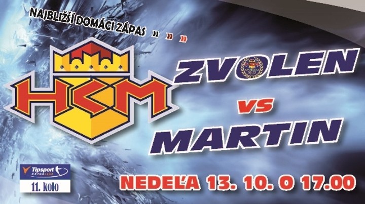 V nedeľu Zvolen – Martin